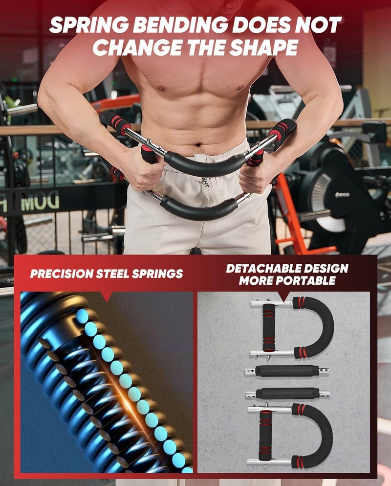 Saker 2026 New PowerTwist Arm Trainer, Adjustable Forearm Strengthener, Arm Exercise and Chest Workout Equipment for Home Gym, for Men, Ideas for Fitness Enthusiasts - Image 5